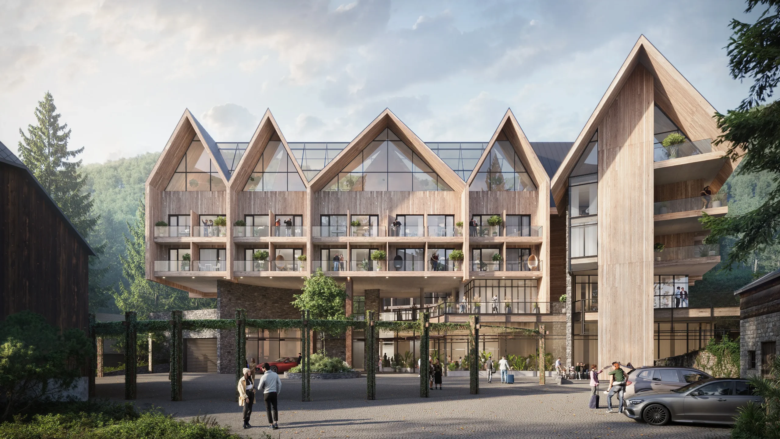 Donnersbachwald Alpine Resort hospitality architecture project in Austria