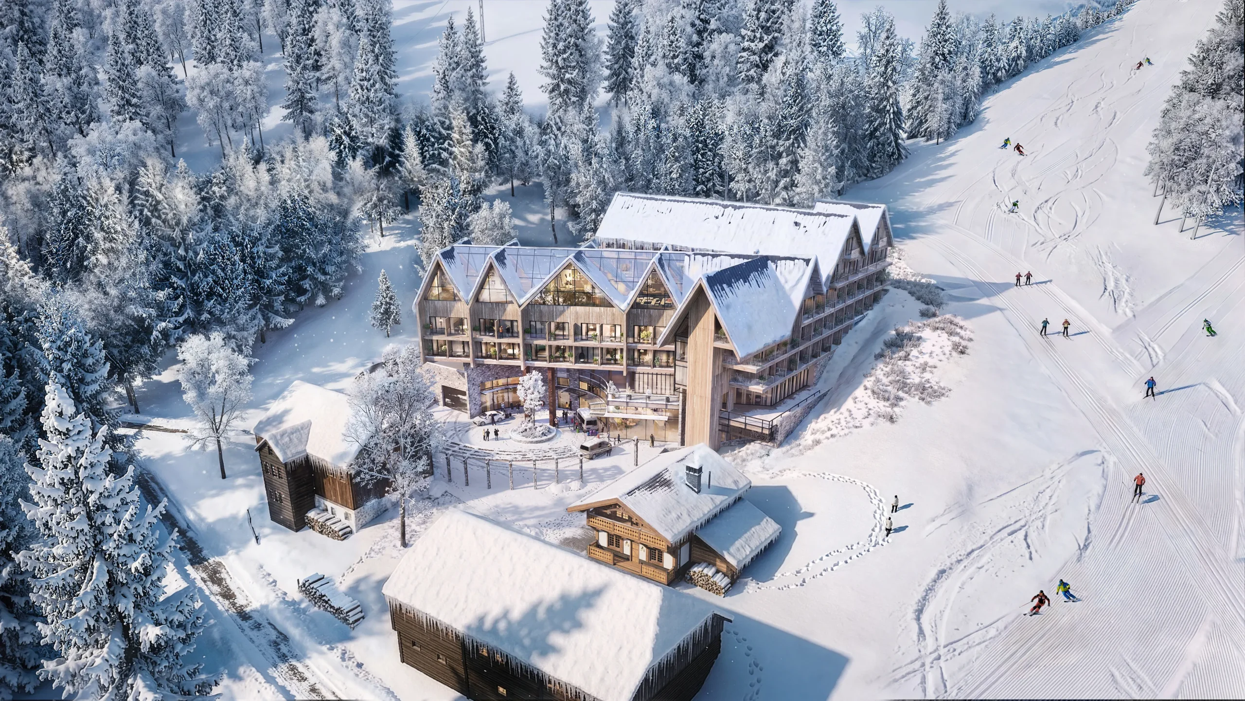 Donnersbachwald Alpine Resort hospitality architecture project in Austria
