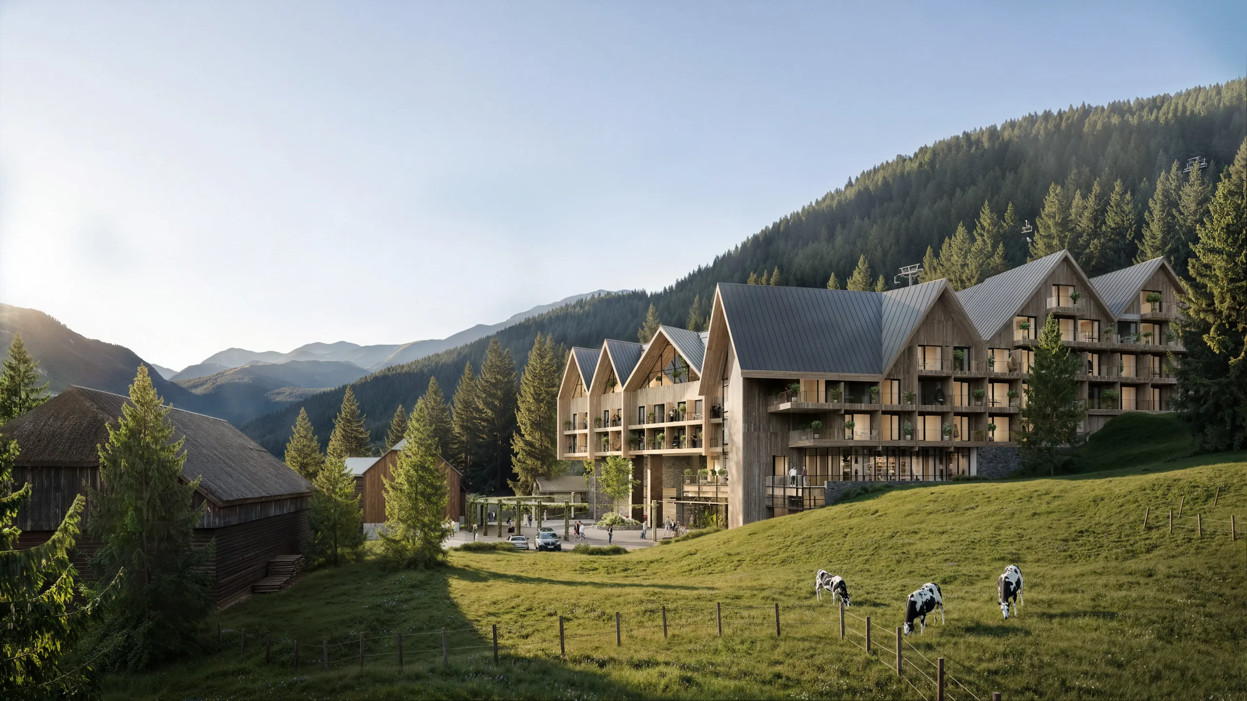 Donnersbachwald Alpine Resort hospitality architecture project in Austria