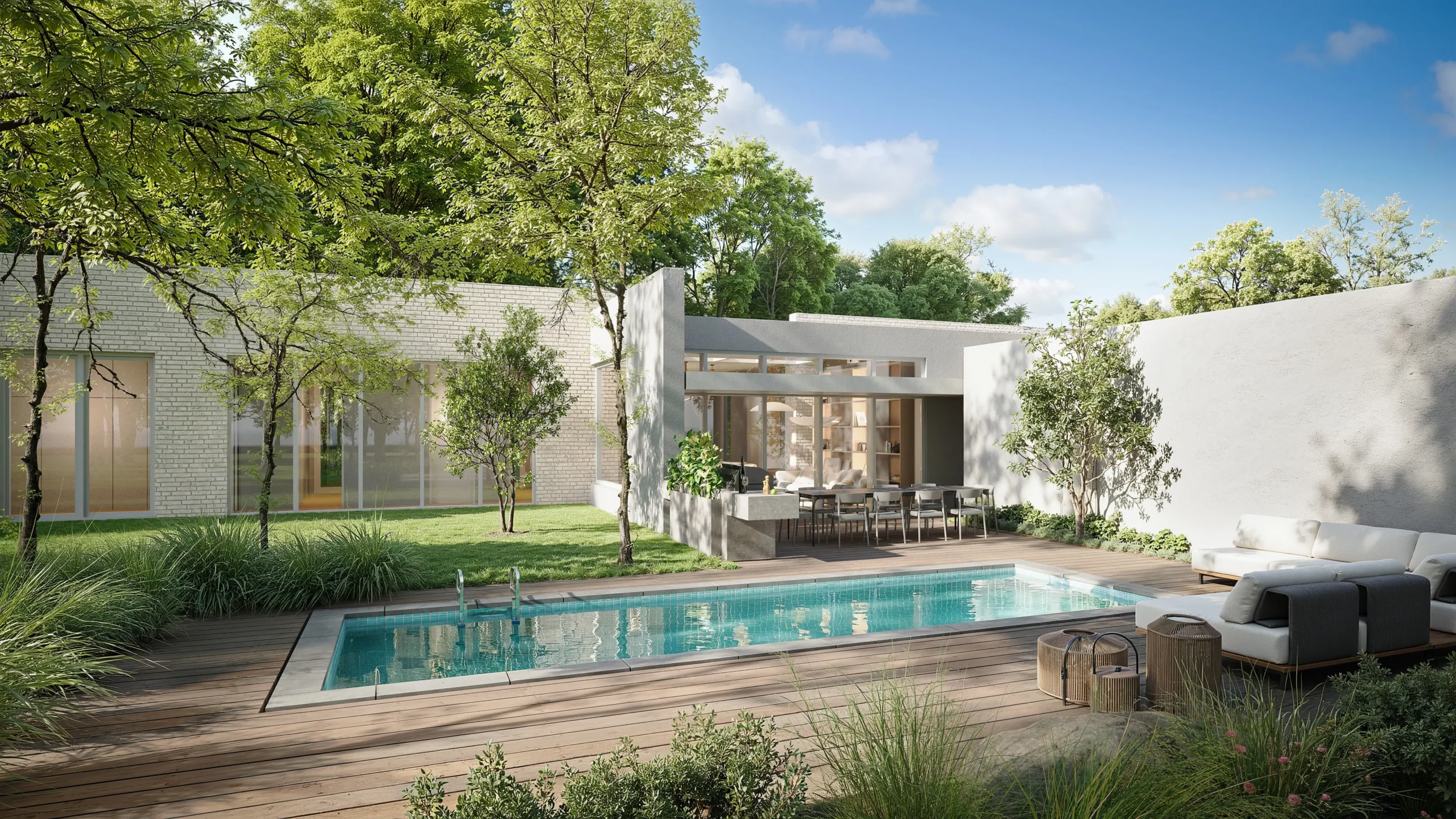 Garden Courtyard House residential architecture project in Illertissen