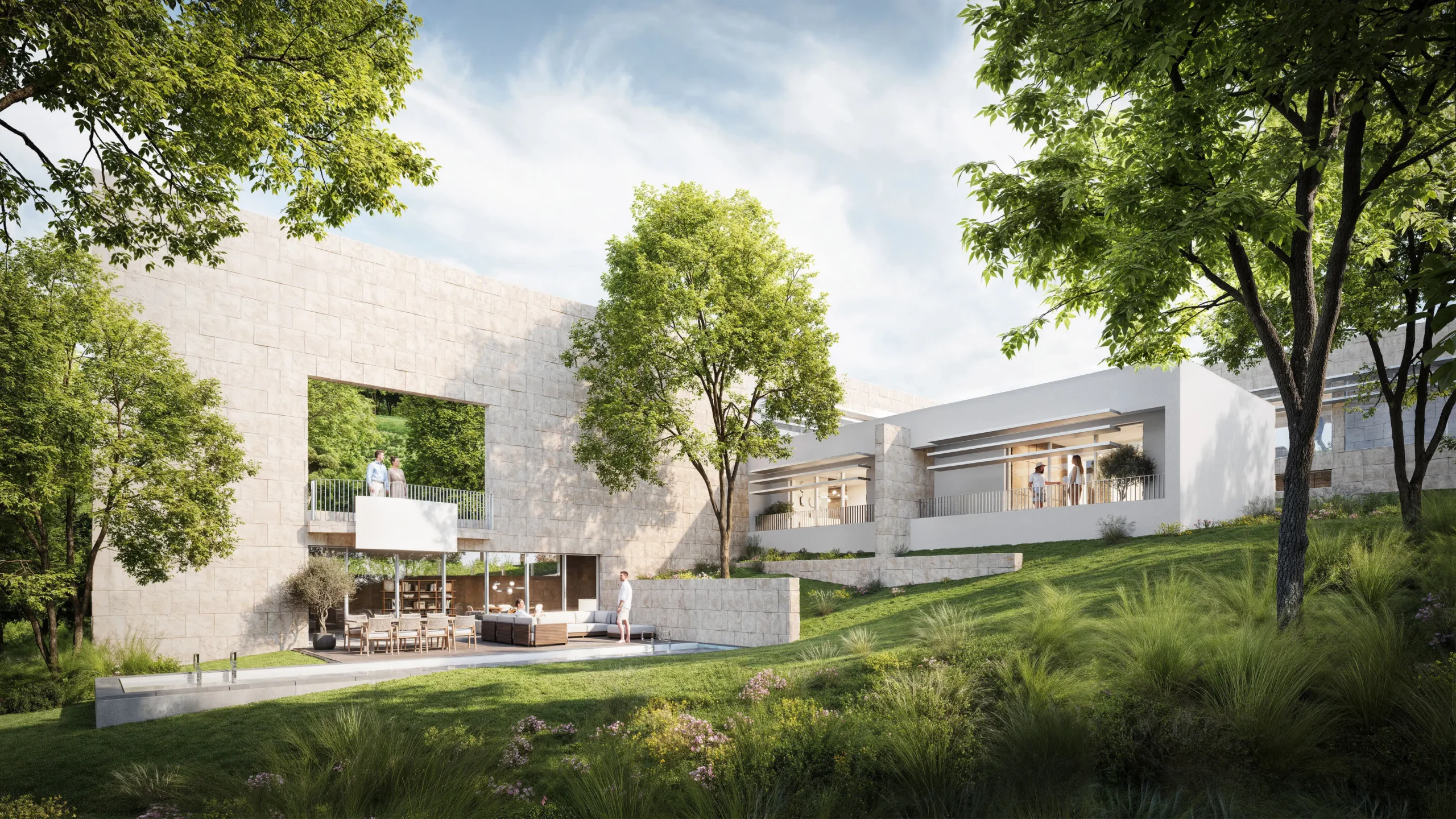 The Wall House contemporary villa project in Argentina