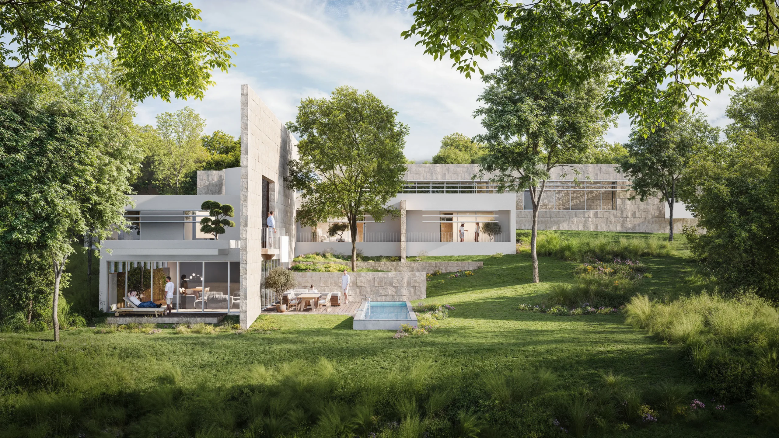 The Wall House contemporary villa project in Argentina