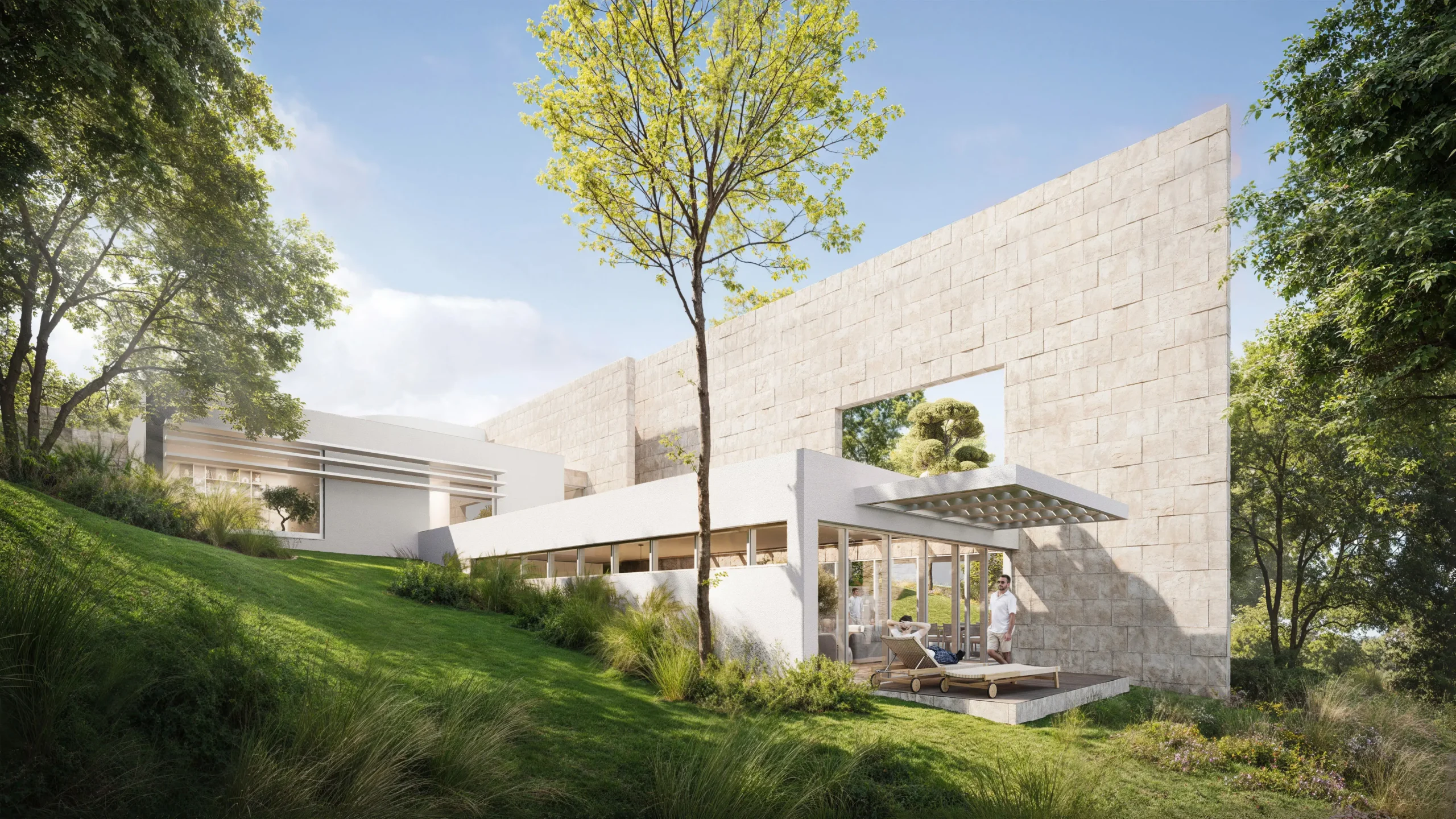The Wall House contemporary villa project in Argentina