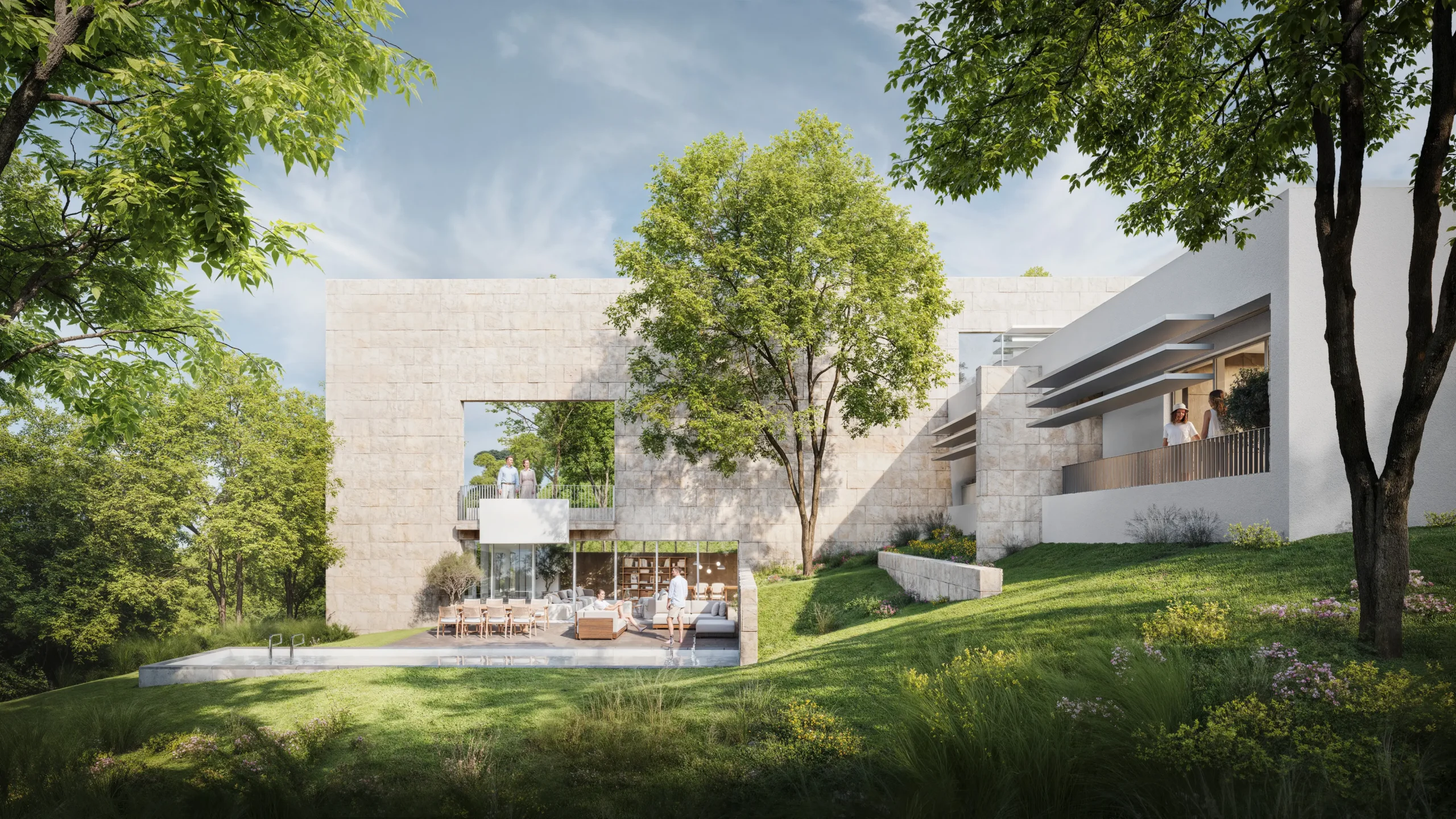 The Wall House contemporary villa project in Argentina